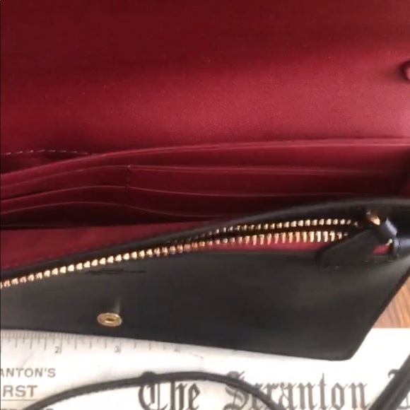 Coach Anna Foldover Clutch Crossbody In Signature Jacquard With Stripe - Picture 8 of 9